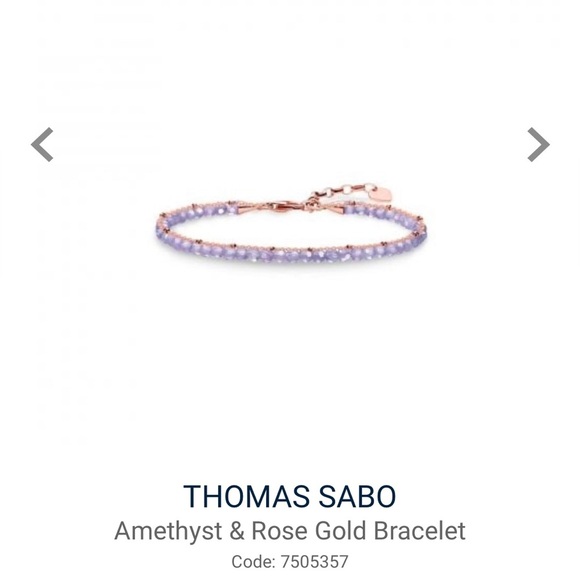 Thomas Sabo Amethyst and Rose Gold bracelet - Picture 3 of 4